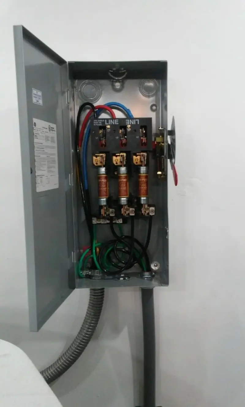 Three-phase disconnect switch installed for Electrical Wiring & Rewiring in Park City