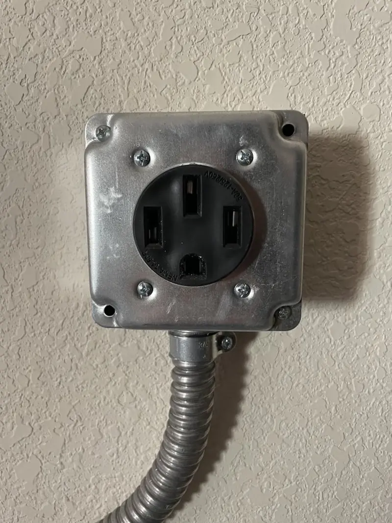 NEMA 14-50 outlet installed for Smart Home Electrical in Park City